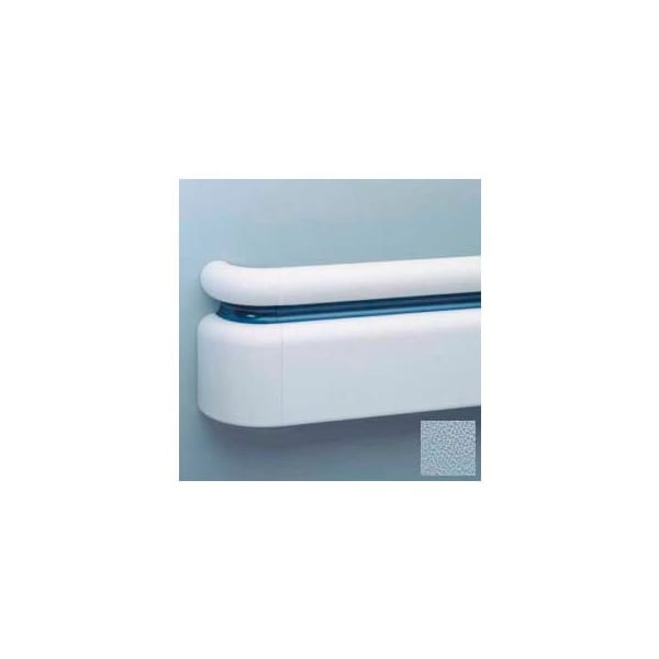 Pawling All Vinyl Three-Piece Handrail System, 6.25" Face, Aluminum Retainer, 12' Long, Blue Fog BR-400V-369 - main